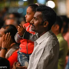 A father and his young son enjoying the music at the Bengaluru Ganesh Utsava. It warms my heart to see music being passed down through generations and touching people of all ages.