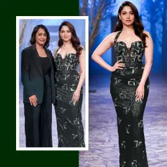 A poised shot of actress Tamannaah Bhatia on the ramp at Lakme Fashion Week. My event photography ensures I capture sharp, well-lit images of key public figures and moments.