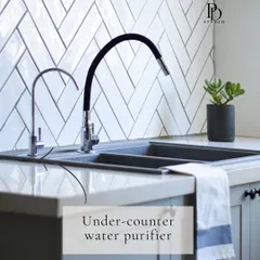 An under-counter water purifier is a sleek solution to free up valuable countertop space. This setup keeps the kitchen looking clutter-free and is easy to maintain.
