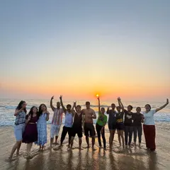 Sunsets in Gokarna are simply magical. We end our days on the coast watching the sun dip below the horizon, sharing stories and creating memories with new friends against a beautiful backdrop.