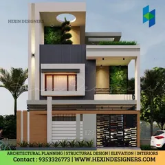 A detailed 3D render for our 2500 sq.ft. G+2 project in Kakolu. This visual served as the master blueprint for the client and our construction team, detailing everything from the facade materials and lighting to the integration of green spaces.