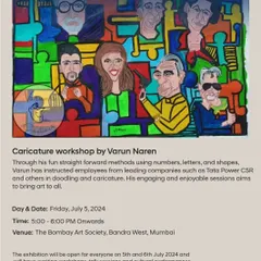 We are excited to offer our students incredible opportunities to upskill, like this free caricature workshop with a talented guest artist at the Bombay Art Society.