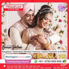 For professionals in IT, IIT, and ITES, my IT Shaadi service connects you with partners who understand the hustle. This image shows a happy couple who found their forever partner through our specialized matchmaking.