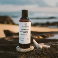 My Be Gentle Face Cleanser is perfect for dry and sensitive skin. It uses saffron and vetiver hydrosols, aloe vera, and hydrolyzed oats to hydrate, brighten, and calm your skin with every wash.