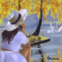 A quiet moment of reflection by the water. I can create personalized portraits that capture a mood or a feeling, turning a photo from a peaceful day into a beautiful, illustrative piece of art.