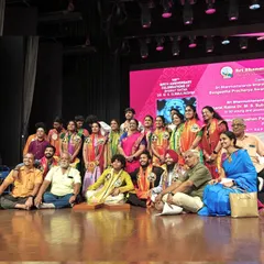 A group photograph with all the talented awardees at the Shanmukhananda Auditorium. It was an honor to share the stage with them.