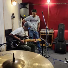 Another angle from the same jam session. It's all about collaboration and finding the right feel for each song.