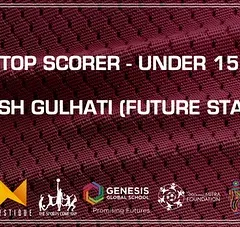 The Top Scorer award for the Under 15 category goes to Vansh Gulhati from Future Starz. A fantastic season of goal-scoring.