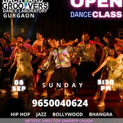 Join us for a free dance class to sample a variety of styles. This poster gives you all the details for our upcoming session where you can try Hip Hop, Jazz, and Bollywood. It's the perfect way to start your dance journey.