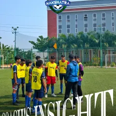 Every word from the coach is a lesson. Here, a coach provides tactical insight to our U-15 players, helping them develop a deeper football mindset.