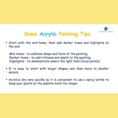 Here are a few helpful acrylic painting tips to get you started. Learning to work with mid-tones, dark tones, and highlights can make a big difference in your artwork. Remember, the most important thing is to enjoy the process.