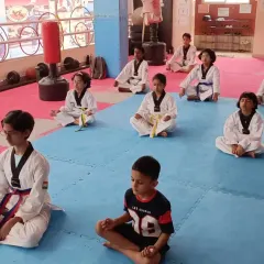 Students in our Sunday batch begin their class with meditation to build focus and mental clarity.