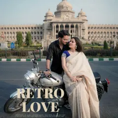 A touch of old-school romance against the iconic Vidhana Soudha in Bangalore. I love working with couples on themed shoots, like this retro concept with a classic bike, to create a pre-wedding album that is stylish and personal.