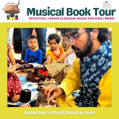 The intense curiosity of our little Shrotas as they gather around musician Pranav Rao to learn about the surbahar, a bass sitar. These moments of discovery are truly priceless.