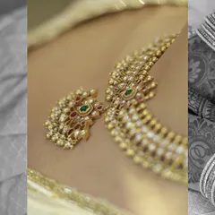 A collage that focuses on the beautiful, intricate details of a South Indian wedding. The close-up of the bride's necklace and her mehendi-adorned hands tells a story of tradition and beauty.
