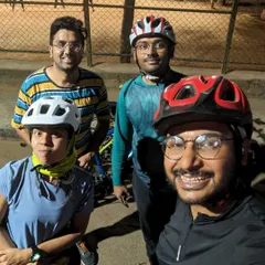A group shot from our impromptu ride to discover the history of the original Whitefield. We started as strangers and ended the night sharing stories and making plans for the next adventure.