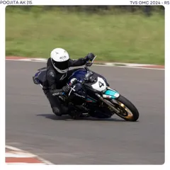 We build racers from the ground up. This is our student, Poojita AK, during the TVS OMC 2024 championship. We are proud to coach the next generation of Indian motorsports champions.