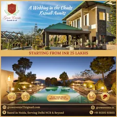 Imagine your wedding in the clouds. We plan serene and beautiful weddings in the hills of Kasauli, with packages starting from INR 25 lakhs. Let us create a tranquil and memorable celebration for you.