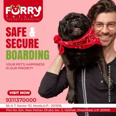 Your pet's happiness is our priority. This graphic emphasizes our commitment to safe and secure boarding, where you can have peace of mind knowing your pet is in good hands.