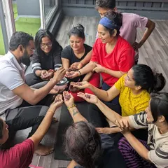 A wider view of our community circle. We believe in creating a supportive and inclusive space for everyone who walks through our doors.