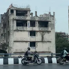 Taking it to the next level by bombing an entire multi-story abandoned building in Mumbai. This demonstrates my ability to tackle projects of immense scale, using the urban landscape as a massive canvas.