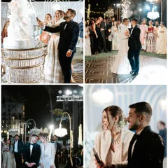 A collage from a unique Star Wars themed reception. From cutting the cake with lightsabers to the first dance, this shows how we capture the personal and fun details that make your wedding unique.
