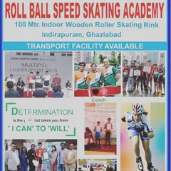This flyer details our Roll Ball and Speed Skating Academy offerings. It highlights our 100-meter indoor wooden rink, transport facility, and our philosophy of turning "I can" into "I will".