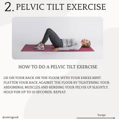 The Pelvic Tilt is a simple yet effective exercise for relieving back pain. By flattening your back and engaging your core, you can stabilize your lower spine and reduce discomfort. I include exercises like this in home programs for continued improvement.