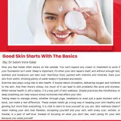 In my ABP News feature, I emphasized that good skin starts with the basics: proper rest, nutritious food, exercise, and stress management. No cream can work if your foundation isn't solid.