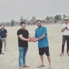 Recognizing top performance after the match. We believe in celebrating individual contributions that lead to team success, a practice we encourage in our corporate cricket programs.