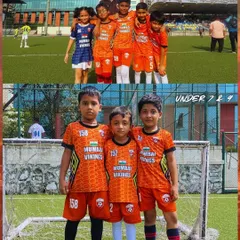 Our U7 and U9 warriors posing for a team photo. They bring incredible energy and passion to the field.