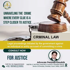 My approach to criminal law is to unravel every detail of the case, because every clue is a step closer to justice. I provide expert legal consultation for individuals accused of a crime, ensuring that your side of the story is heard and your defense is strong.