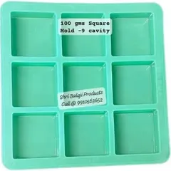 My 9-cavity square mold is perfect for making 100-gram soap bars. The square shape is modern and easy to package, and the mold allows for efficient production.