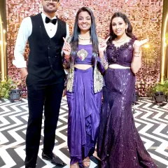 Posing with the wonderful couple, Harsh and Rutu. It was an honor to host their Sangeet, especially since I had hosted another event for their family years ago. Building these lasting relationships is the best part of my job.
