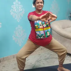 The first day of Navaratri marks the arrival of the Goddess. In this Goddess Pose, this mother-to-be is preparing for the arrival of her own little one. It's a beautiful way to connect with the divine feminine energy within.
