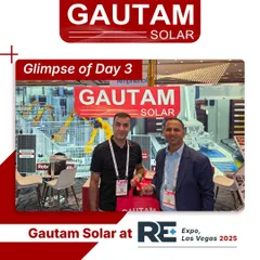 A glimpse from Day 3 at the RE+ Expo in Las Vegas 2025. It was a proud moment to represent one of India's leading solar module manufacturers on this prestigious global platform and connect with industry leaders.