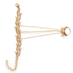 Because hand harnesses are cool. A clean product shot of our classic pearl and crystal hand harness.
