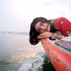 A bond with Banaras, captured in a moment of quiet reflection on the Ganga. This portrait tells a story of finding peace amidst the chaos, a core theme of my 'Rabt Banaras' work.