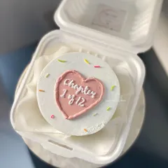 "Chapter 1 of 12." This Coquette-style heart bento cake is a sweet way to celebrate a new beginning, like a birthday month or a new year.