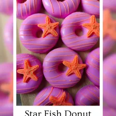 This starfish donut soap is a fun, beachy twist on my classic donut design. The vibrant purple and orange look amazing together.