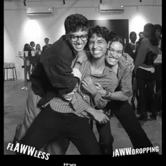 The energy was infectious at The Zudio Runway event. This candid black and white shot captures the genuine fun and camaraderie our photo booth inspires among guests.