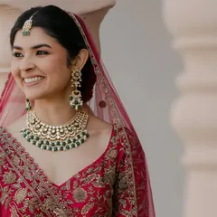 A candid smile from my radiant Jaipur bride. Her hot pink lehenga was the perfect match for the winter sun, and we kept her makeup fresh and youthful to let her natural beauty shine.