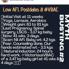 Even with factors like low amniotic fluid or going past your due date, a VBAC is often possible. This mother had a victorious VBAC after 24 hours of hard work and natural induction methods.
