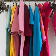 A look at the costume rack for an upcoming project. The process of selecting a color palette and organizing garments is a crucial step in building a cohesive visual world for any film or campaign.