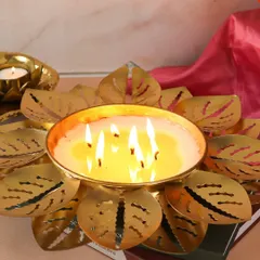 Getting our festive mood board ready for the coming months. Our multi-wick urli candles are always a centerpiece of our collection.