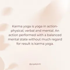 Karma Yoga is yoga in action. An action performed with a balanced mind, without attachment to the result, becomes a spiritual practice.