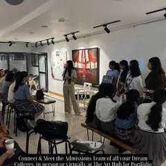 An admissions representative presents to a group of my students, offering insider advice on applications and portfolio requirements. These exclusive sessions are a core part of my college counseling program.