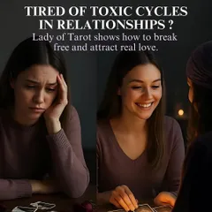 Are you feeling stuck in the same painful relationship patterns? A personalized love reading can help uncover the subconscious beliefs and cycles that hold you back. I am here to help you break free from toxic connections and attract the real, fulfilling love you deserve.