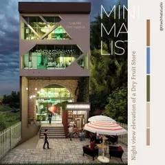 The same storefront imagined at night. Here, the interior lighting becomes a key feature, highlighting the products within and creating a warm, inviting glow that makes the store a landmark on the street.