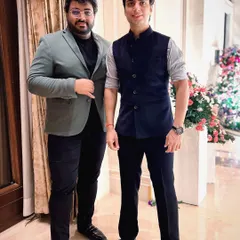 With my dear friend and exceptional percussionist, Bobby Pathak. We've performed at many gigs together, and his talent is a constant inspiration.